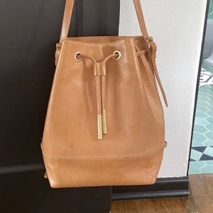 Opening Ceremony Bucket Bag Purse Backpack Tan Nude